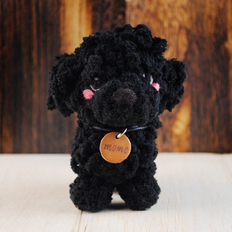 12〜15センチメートル（あなたの犬を注文するようこそ）黒VIPペットキーホルダーペットの人形[feiwa飛ペットの赤ちゃんの手作りのクローニング] - 人形・フィギュア - その他の素材 ブラック