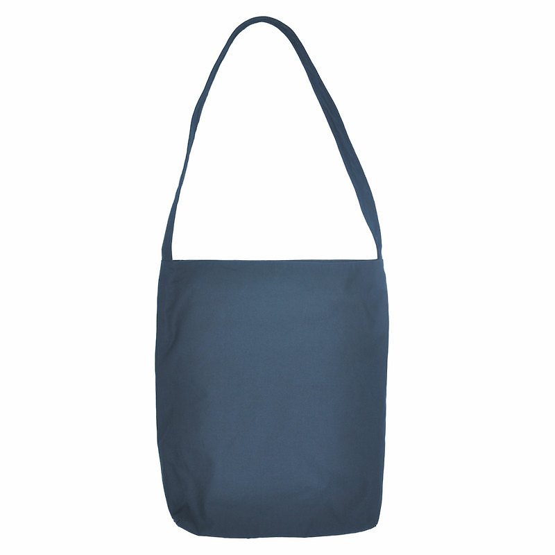 Explications chichaqu original design solid double canvas shoulder messenger bag | dark blue - Messenger Bags & Sling Bags - Other Materials Blue