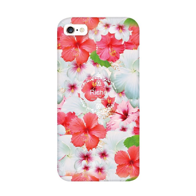 Sweet summer hibiscus mobile phone shell - Phone Cases - Other Materials Pink