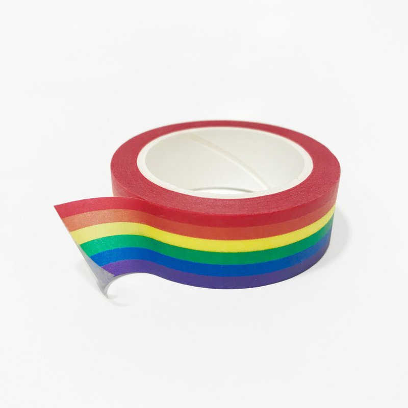 六色彩虹和紙膠帶 (2入)  LGBTQ+ - 紙膠帶/和紙/PET - 紙 多色
