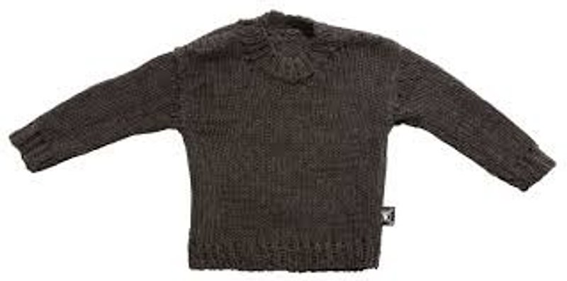2014 autumn and winter NUNUNU plain round neck top/GROWN sweater - Tops & T-Shirts - Other Materials Gray