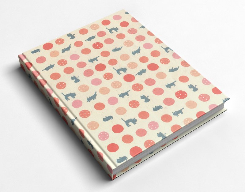 ☆ ° Rococo Strawberries WELKIN Hand Handle Handbook / Notebook / Hand / Diary - Red Little Cat - Notebooks & Journals - Paper Black