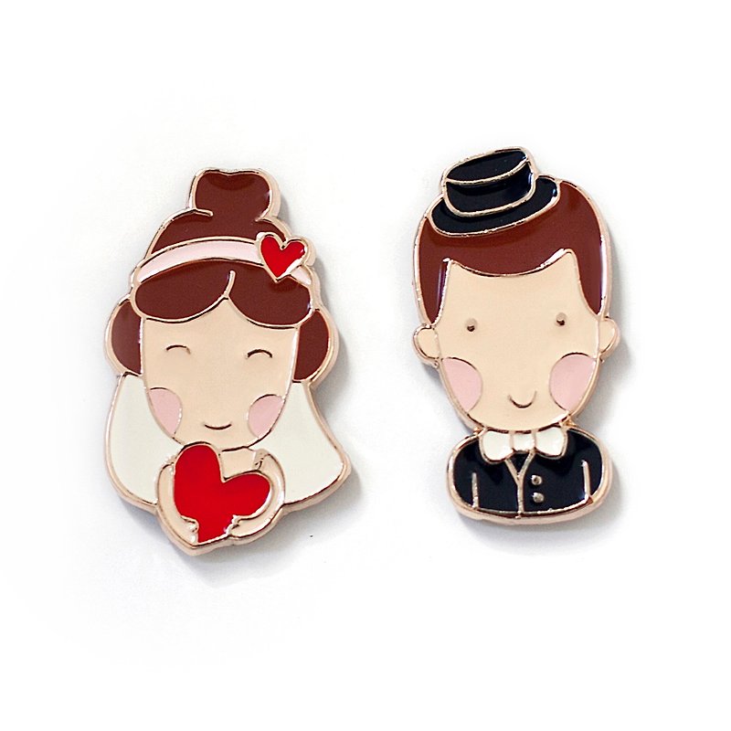 -PICK Original product life boys and girls series refrigerator double happiness / BESTLOVE Pair wedding supplies - Items for Display - Other Metals 