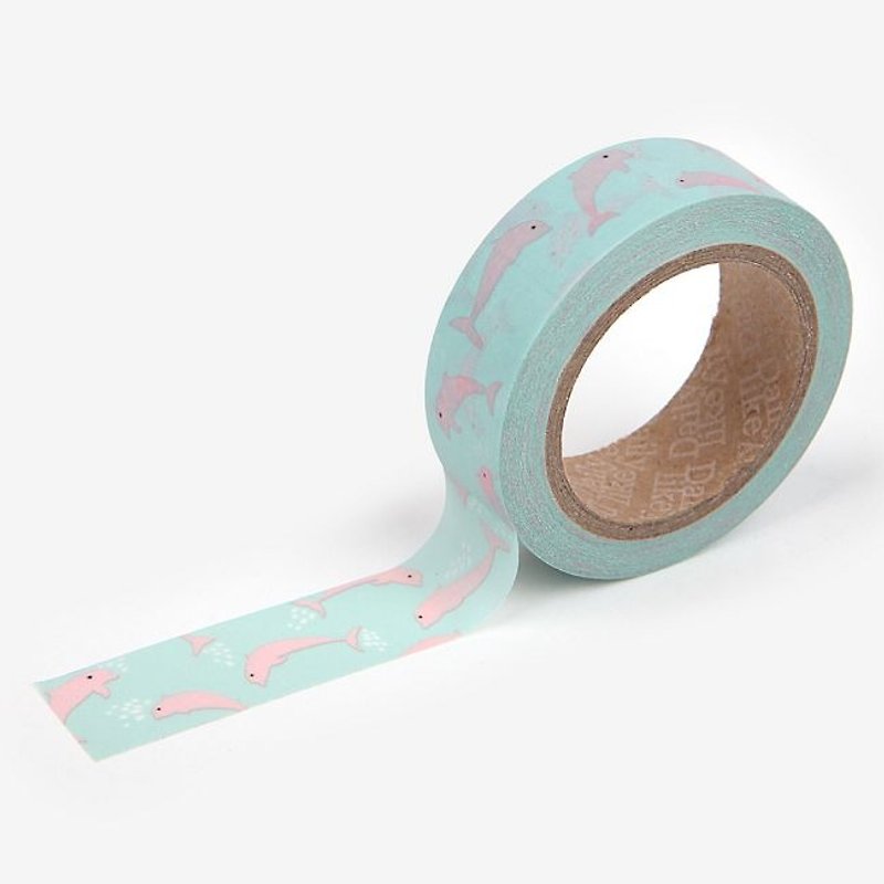 Dailylike-單捲紙膠帶32-粉紅海豚,E2D20691 - 紙膠帶 - 紙 粉紅色