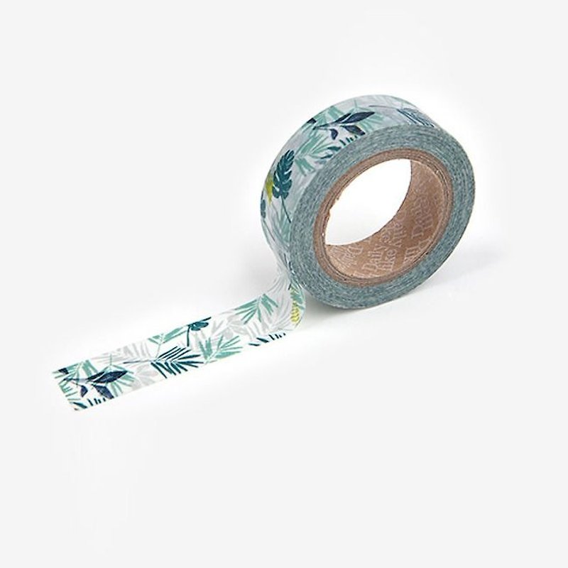 Dailylike-單捲紙膠帶35-熱帶雨林,E2D22350 - 紙膠帶 - 紙 綠色