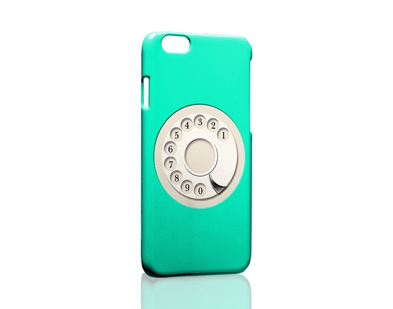 Hello! 藍綠色電話盤訂製 Blue-Green Retro Dial Samsung iPhone 手機殼 phone case Hard Shell - Phone Cases - Plastic Multicolor