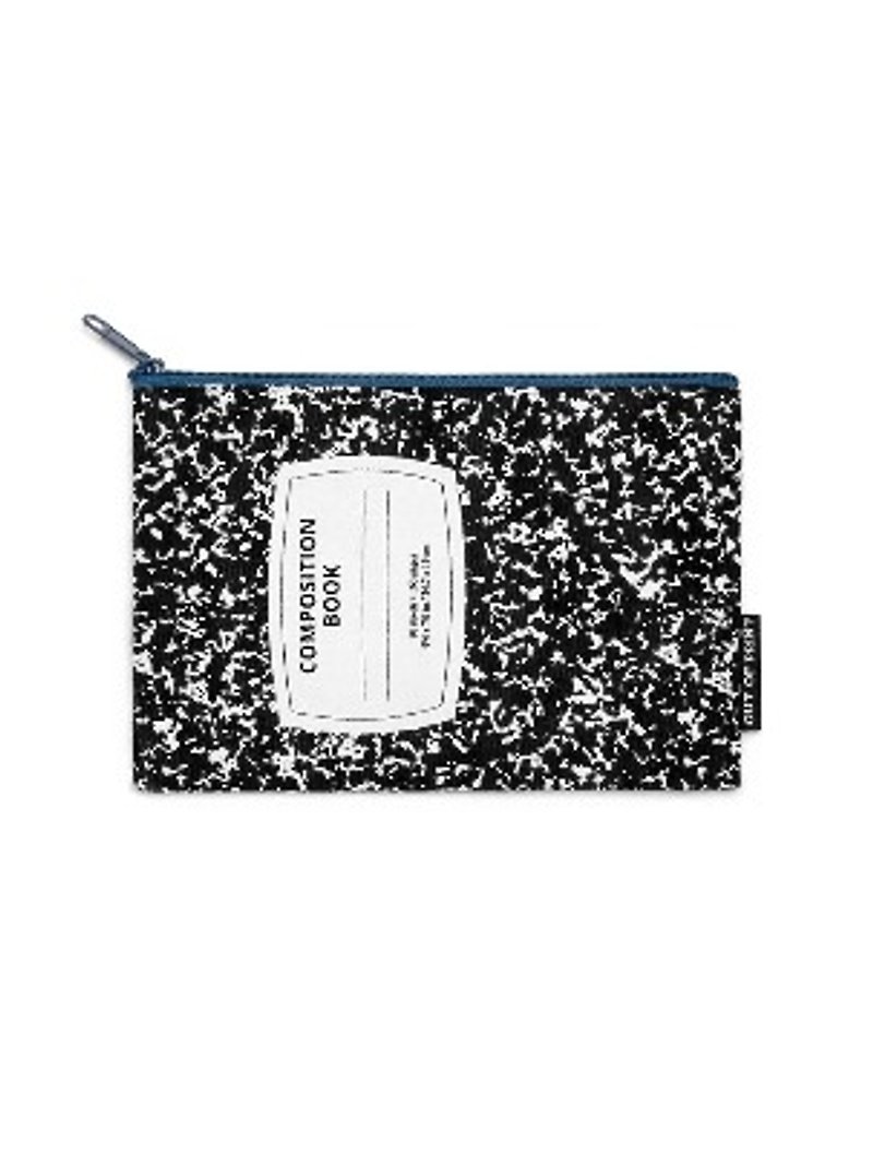 Composition book zipper bag - Toiletry Bags & Pouches - Other Materials Black