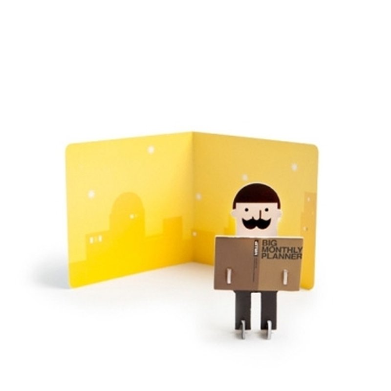 Dessin x JSTORY-Mr.babba立體卡片-澄黃,JST-BBYL1 - 卡片/明信片 - 紙 黃色