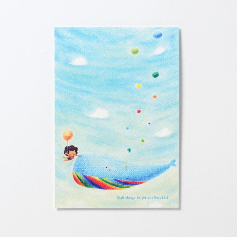 Rainbow Whale Postcard - Cards & Postcards - Paper Multicolor