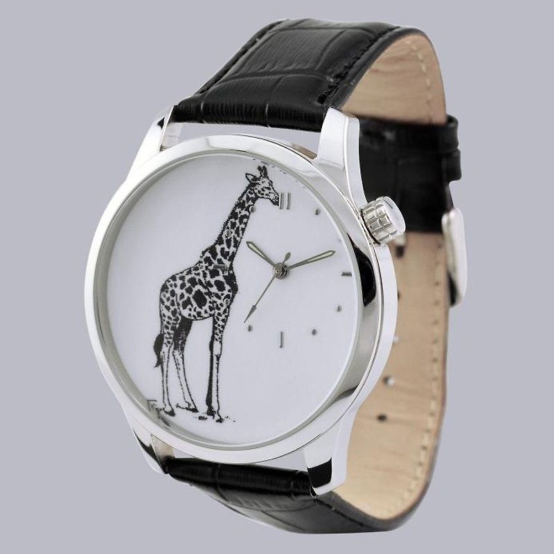 長頸鹿手錶(黑白) - 女錶 - 其他金屬 