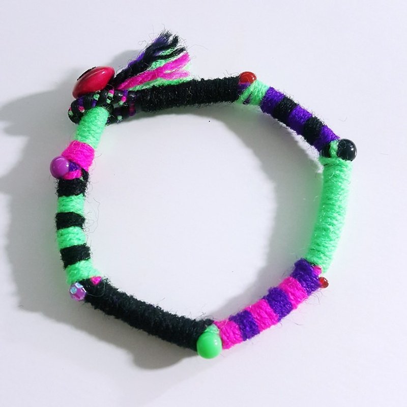 Guess who I am Zero One / Cartoon Badass Series / Hand Knitted Bracelet / Anklet - Bracelets - Other Materials Multicolor
