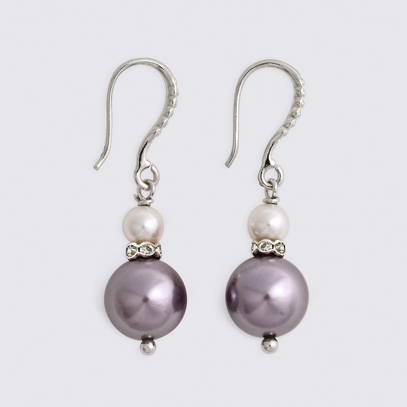 【She Shines】Fu Lu Earrings (Violet) - Earrings & Clip-ons - Gemstone Purple