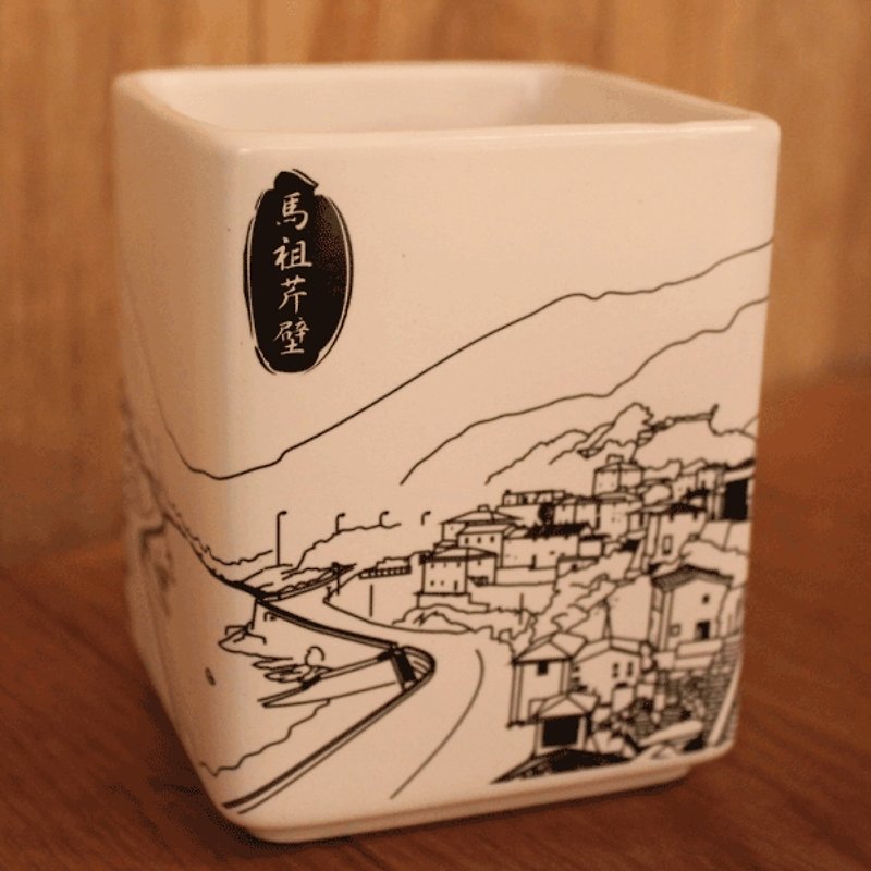 [Memory] celery Matsu wall ceramic pen - กล่องใส่ปากกา - วัสดุอื่นๆ ขาว