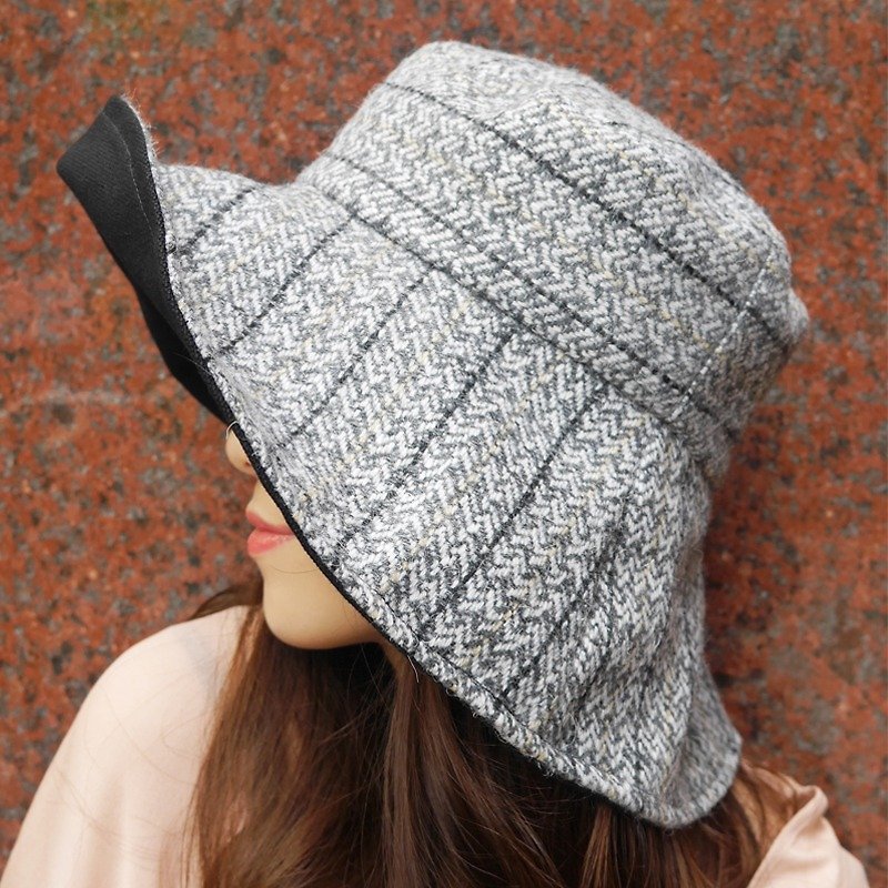 ATIPA Luxury Reversible Long Brim Sun Hat (Sun UV Protection) - Hats & Caps - Other Materials Gray