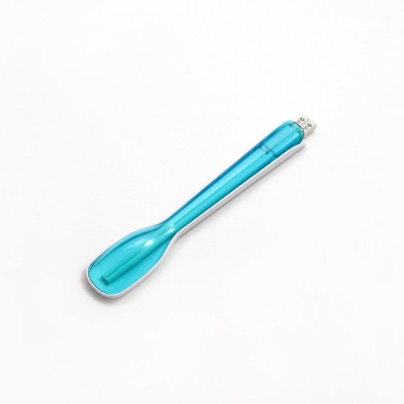 dipper 2合1SPS環保餐具組-海洋藍 - 筷子/筷架 - 塑膠 藍色