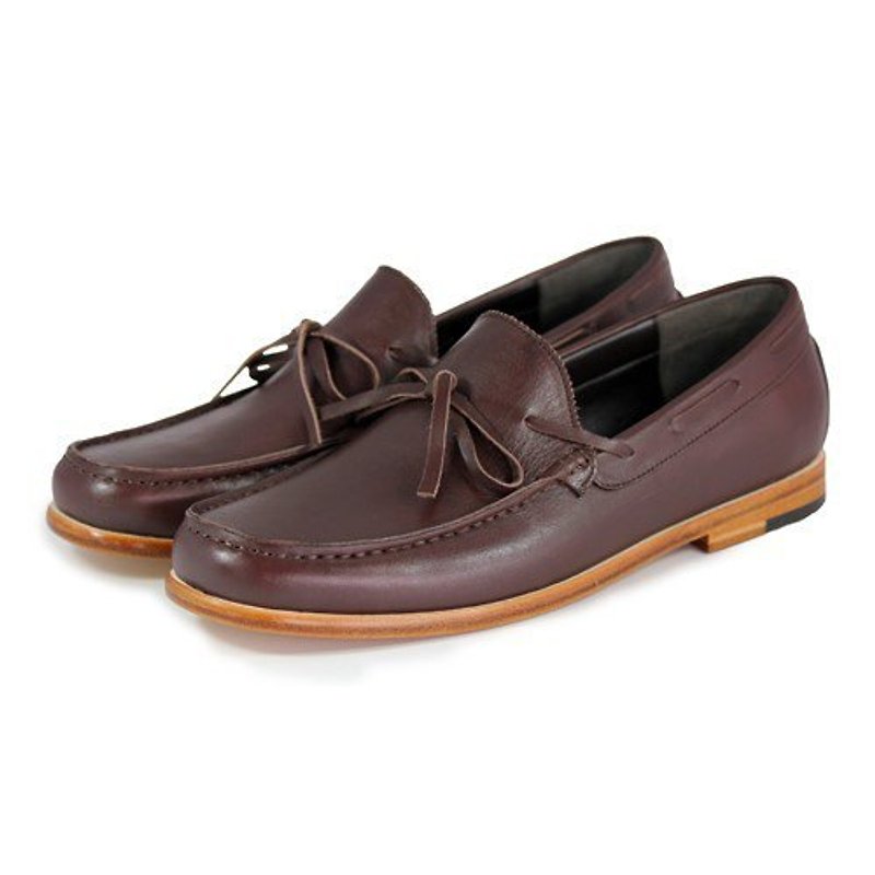 Loafers shoes Toadflax M1122 Brown - Men's Oxford Shoes - Genuine Leather Brown