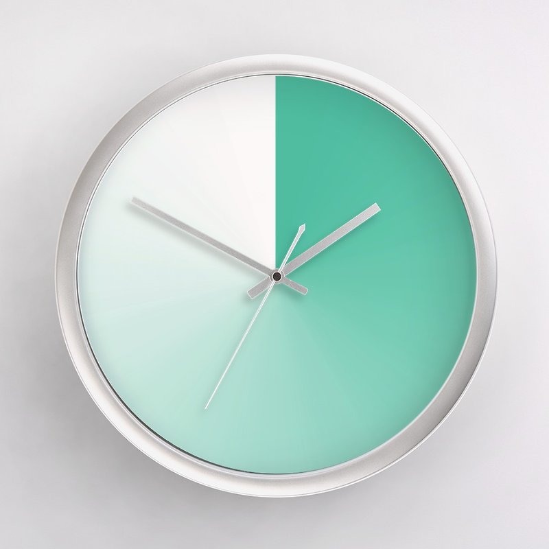Gradient color minimalist wall clock (Space silver frame) - นาฬิกา - วัสดุอื่นๆ หลากหลายสี