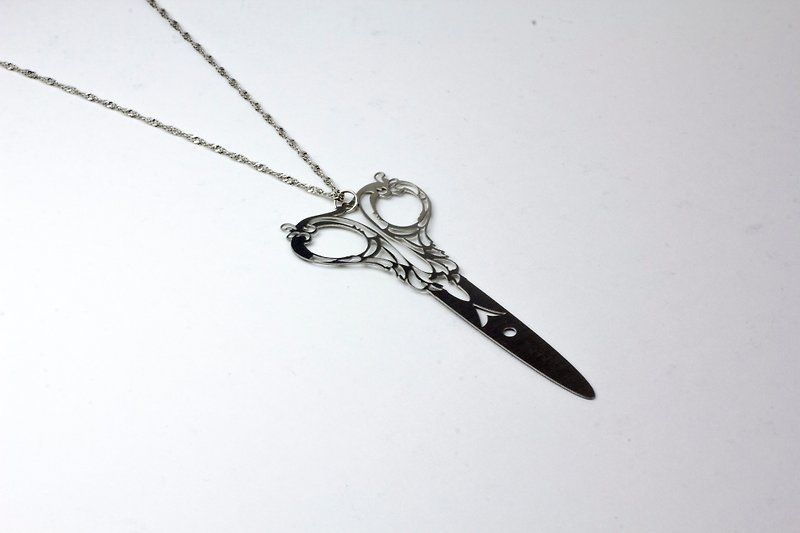 Scissors Necklace (Popular Item)_Hand Tools Series_Making Questions - Necklaces - Other Metals Gray