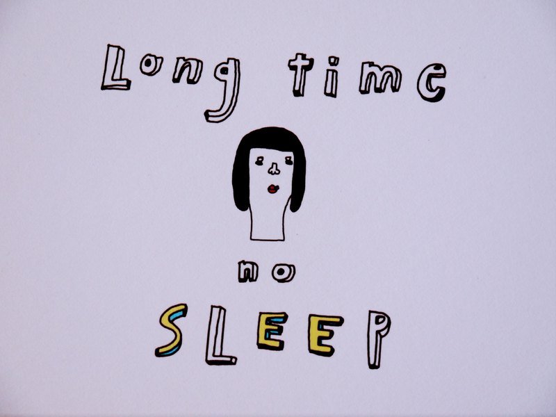 Long time no sleep  /明信片 - การ์ด/โปสการ์ด - กระดาษ หลากหลายสี