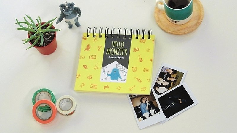 instax album Polaroid with this V.4 - Monsters yellow - Photo Albums & Books - Paper Yellow