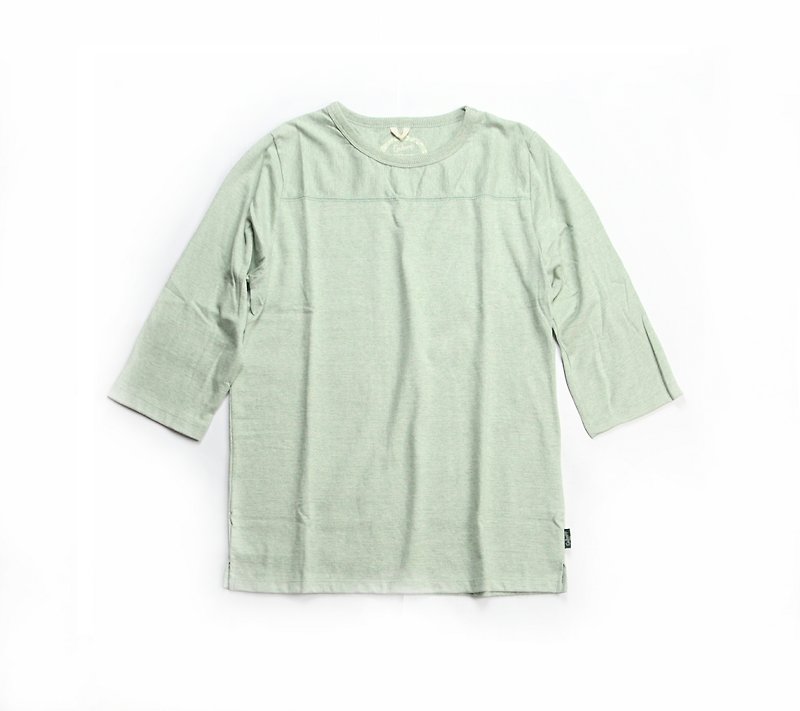 Gohemp cotton green twist Sleeve TEE (male version) - Men's T-Shirts & Tops - Cotton & Hemp Green