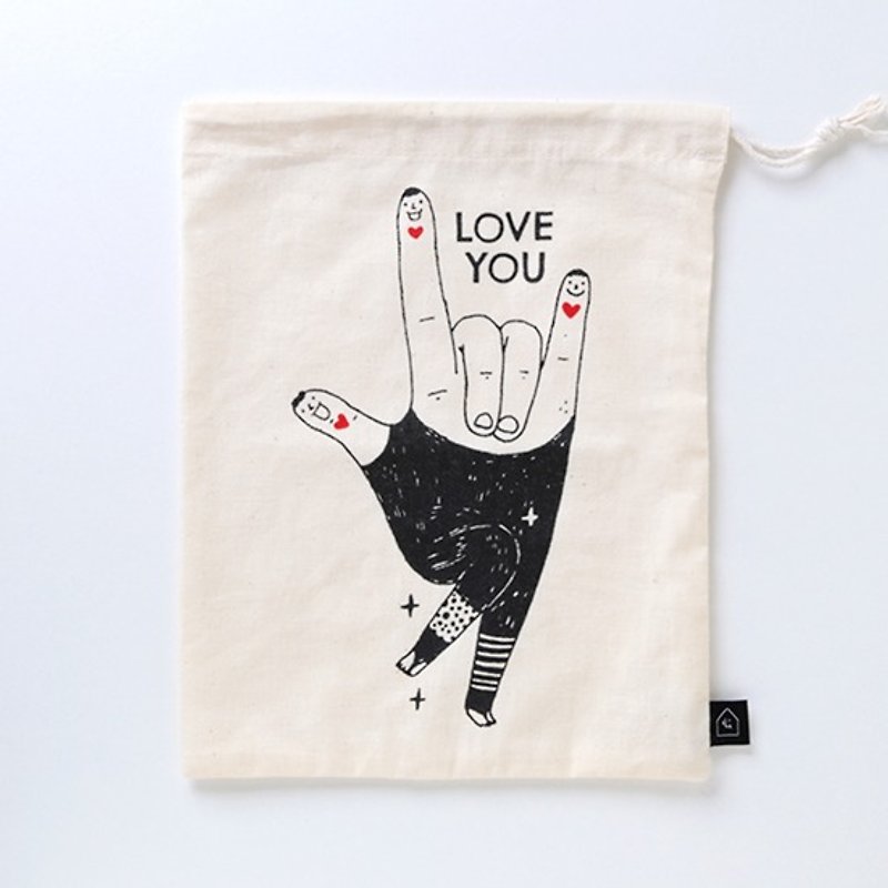LOVE U 中型收納袋 - 化妝包/收納袋 - 其他材質 白色