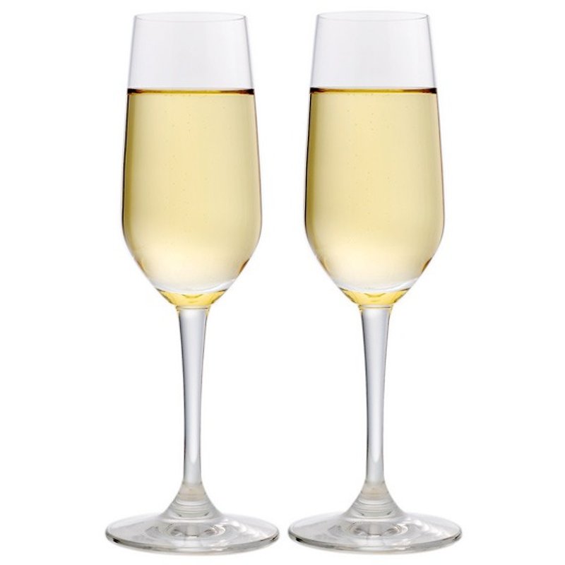 (One pair price) 185cc [MSA] feather light Baotou champagne champagne glass cut the thin edge of the group wedding champagne glasses wedding gifts - แก้วไวน์ - แก้ว สีเหลือง