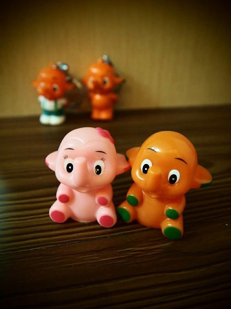 A set of early Sato elephant dolls SATO CHAN - Stuffed Dolls & Figurines - Other Materials Orange