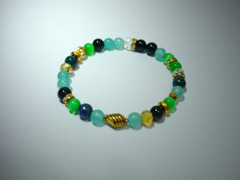 S & amp; A- Versailles Phoenix Stone - beaded bracelet - สร้อยข้อมือ - วัสดุอื่นๆ สีเขียว