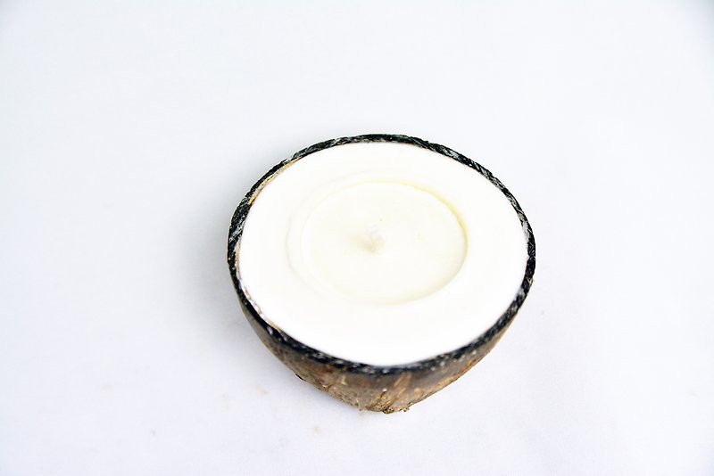 椰殼大豆蠟蠟燭＿公平貿易 - 香薰蠟燭/燭台 - 蠟 白色