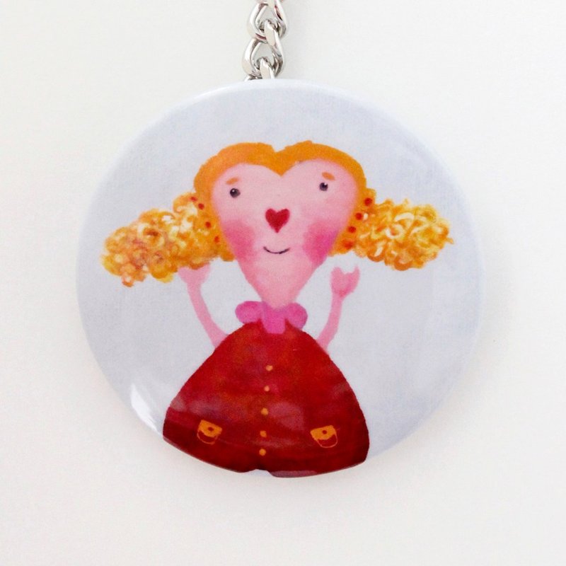 A home with a heart-Sweety-Stainless Steel mirror key ring - ที่ห้อยกุญแจ - โลหะ สีแดง