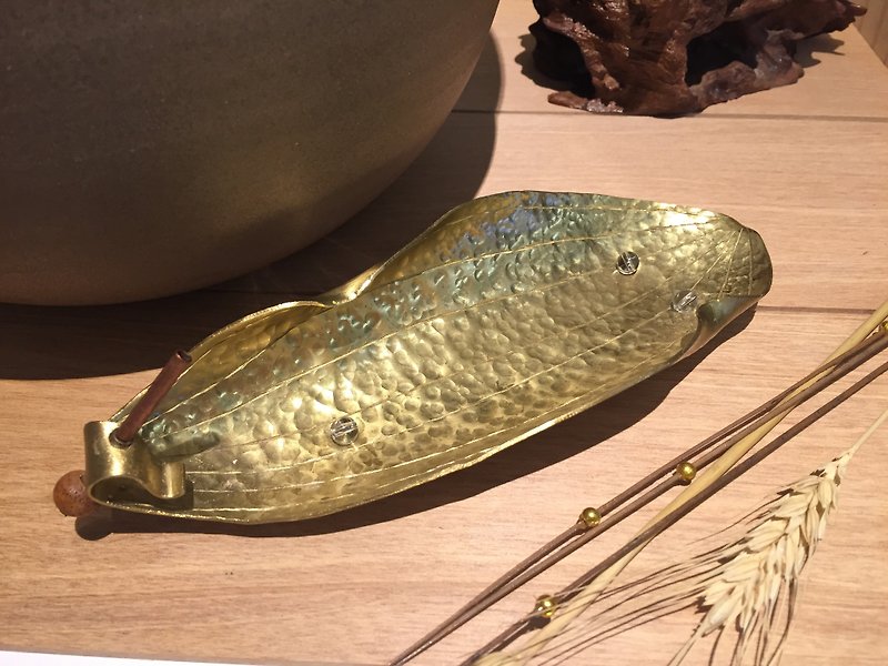 Dettol hand-made brass Leaf Japanese incense inserted - Fragrances - Other Metals 