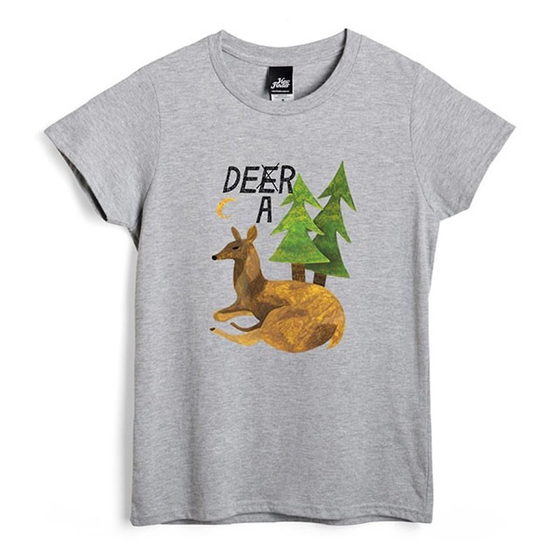 Dear Deer - Deep Heather Grey - Women's T-Shirt - Women's T-Shirts - Cotton & Hemp Gray