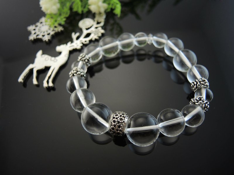 Nature Nature White Crystal Elegant Bracelet - Bracelets - Gemstone White