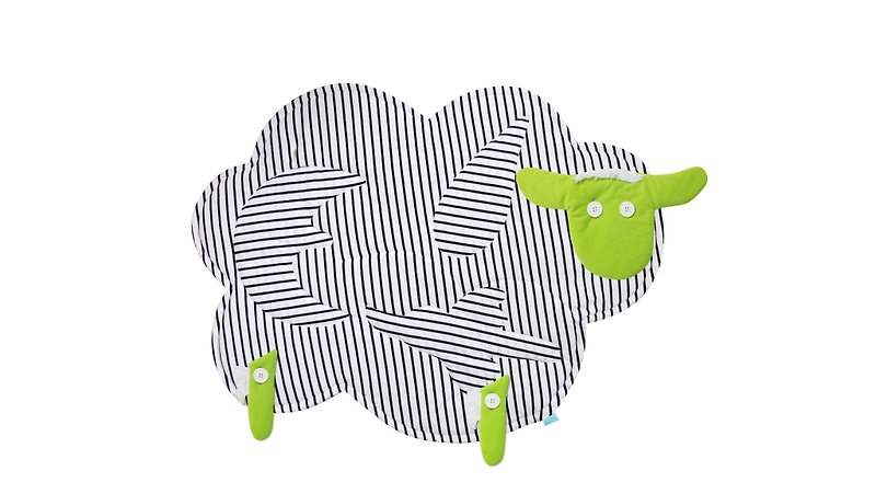 CLARECHEN Green Sheep Blanket_Organic refurbished Products Sale - Bedding - Cotton & Hemp Gray