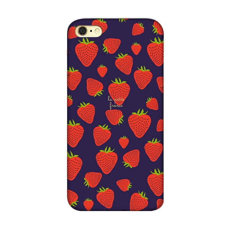 Dark blue French berry phone shell - Phone Cases - Other Materials Red