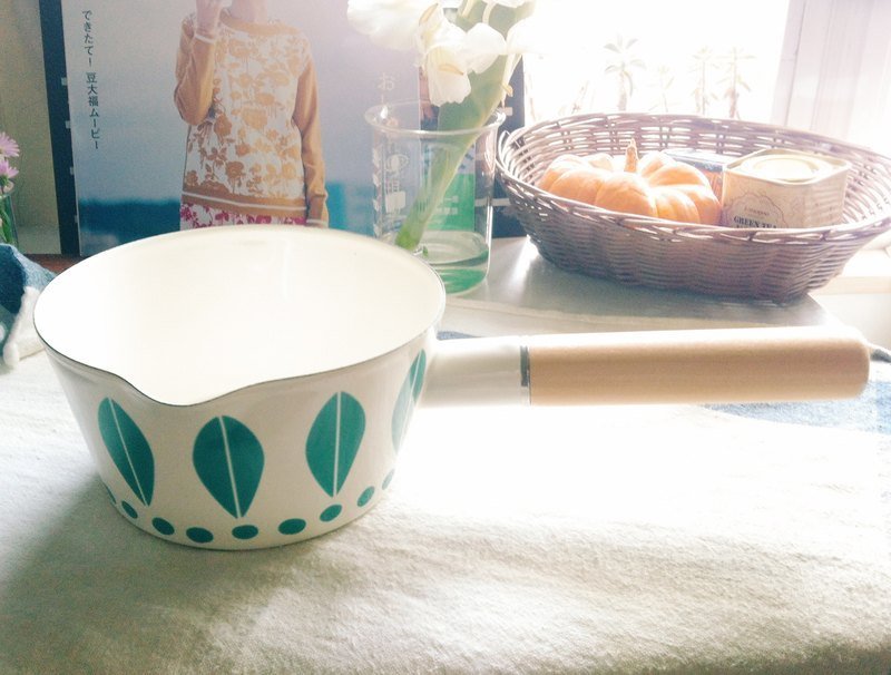 ✄ 生活道具 ︱迷你leaf琺瑯牛奶鍋 北歐風廚具 雜貨zakka - 廚具 - 其他金屬 白色