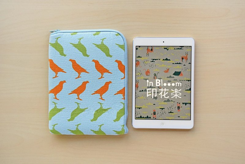 iPad Mini Storage bag / Taiwan starlings 5 ​​/ aqua blue - เคสแท็บเล็ต - วัสดุอื่นๆ 