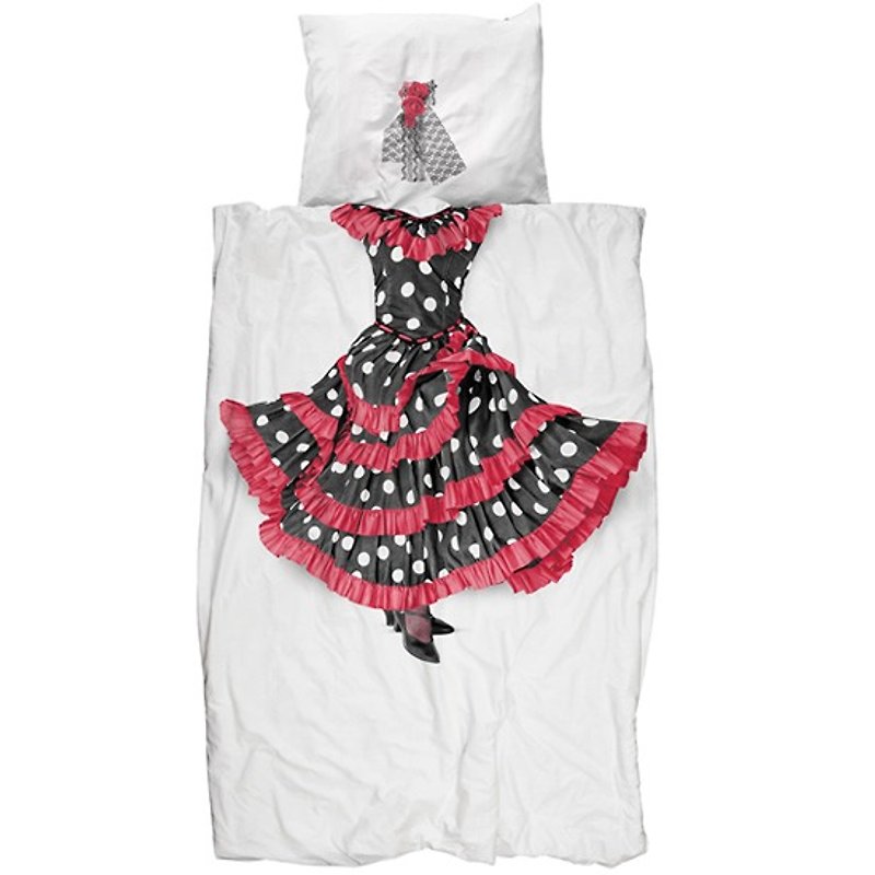 [Netherlands SNURK] creative bed covers two groups (pillowcase + quilt) - Flamenco dancer - Single size <clearing Specials> - Bedding - Cotton & Hemp Red