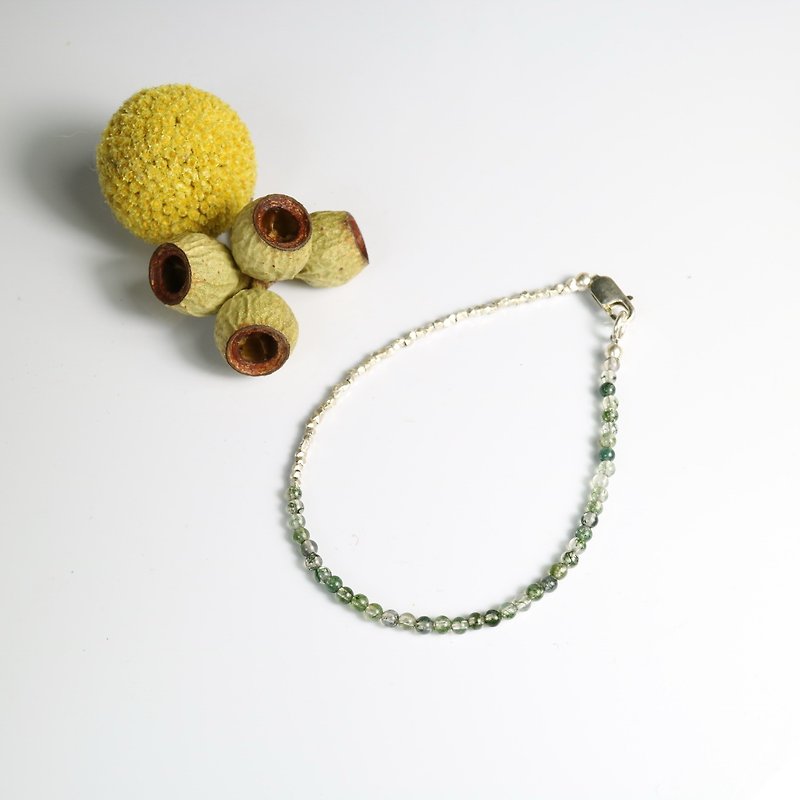 Aquamarine agate sterling silver bracelet - Bracelets - Gemstone Green