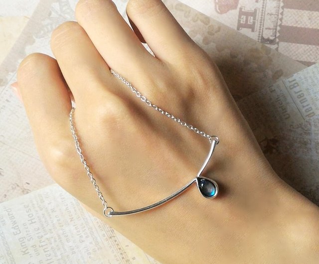 Moonstone Tear Silver Necklace - Shop Tamasii Jewellery Chokers