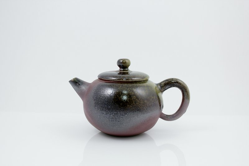 Firewood persimmon round teapot - Teapots & Teacups - Pottery Multicolor