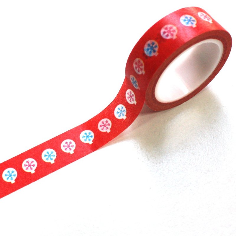 Christmas Limited X'MAS paper tape B07 Jingle Bell - Washi Tape - Paper Red