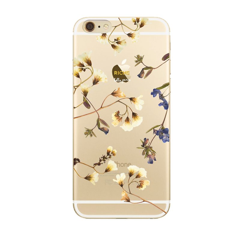 Crystal rice white platycodon flower phone shell - Phone Cases - Other Materials 
