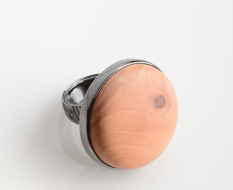 [She Shines] Department of Forestry - phytoncid Silver Ring - General Rings - Wood Brown