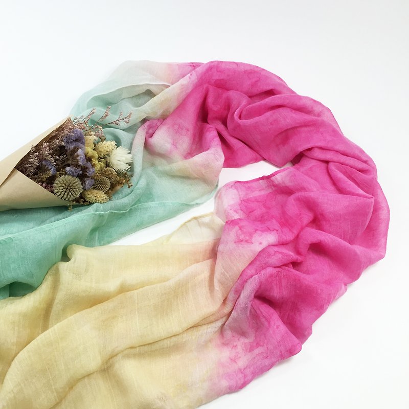 Tie dye/scarf/shawl :Reggae: - ผ้าพันคอ - วัสดุอื่นๆ สีเขียว