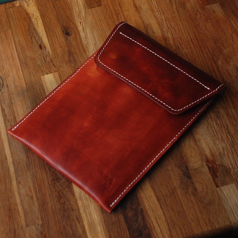 Handmade pot handmade Italian leather ipad mini hand-tanned leather hand dyed - Other - Genuine Leather Gold