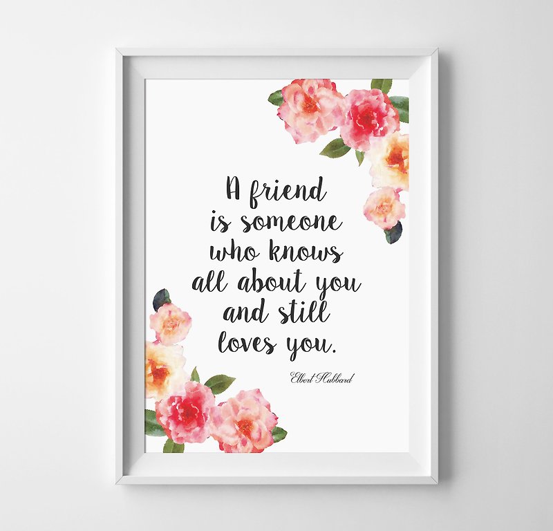 friend quotes print, customizable posters - Wall Décor - Paper 