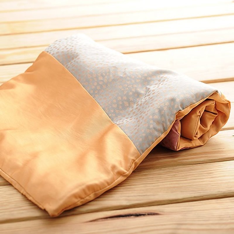 KAKIBABY patent anti-limb persimmon cloth-baby cool, breathable and sleepy carrying blanket (star pattern) - เครื่องนอน - ผ้าฝ้าย/ผ้าลินิน สีส้ม