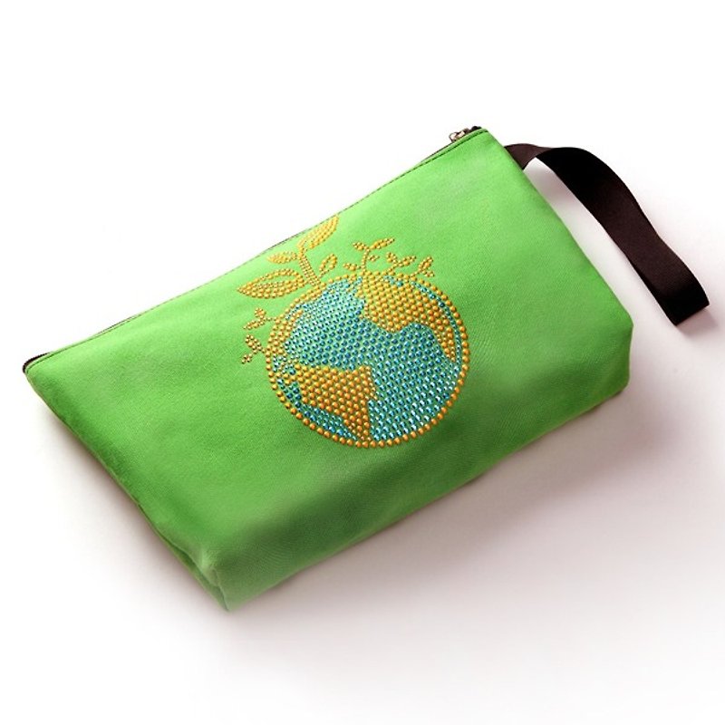 [GFSD] Rhinestone Boutique-Hear the Earth-[Sprout] Universal Cosmetic Bag - Toiletry Bags & Pouches - Other Materials Green